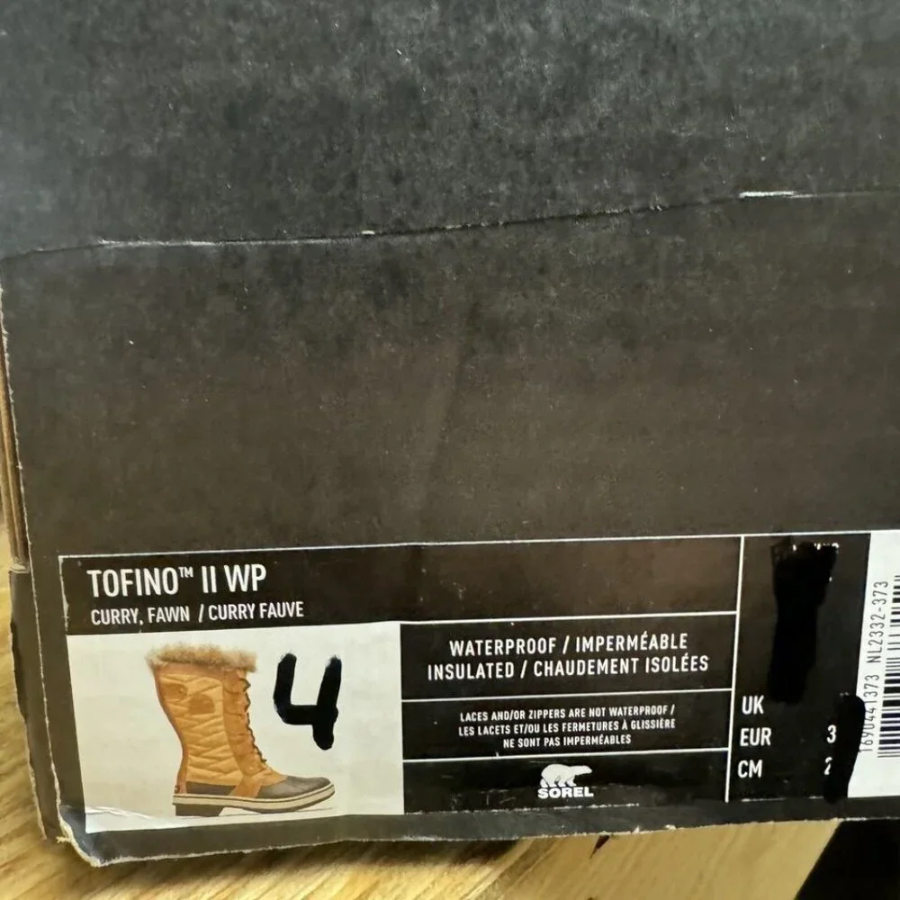 Sorel Girls Tofino II Waterproof Boot Brown Size 4 M